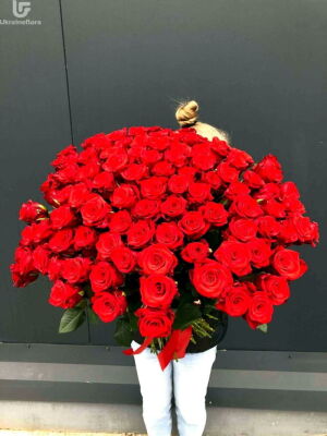 101 Красная Роза Делюкс фото доставки  1 101 Красная Роза Делюкс фото доставки Украина 1