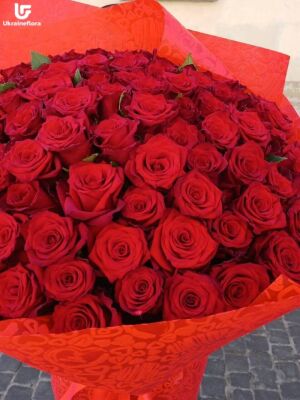 101 Красная Роза Делюкс фото доставки 4 101 Красная Роза Делюкс фото доставки Украина 4