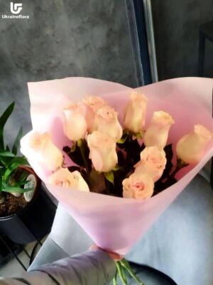11 Рожевих Троянд фото доставки 9 11 Рожевих Троянд фото доставки Україна 9
