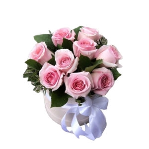 9 Рожевих Троянд в Коробці 3 9 Рожевих Троянд в Коробці фото 3