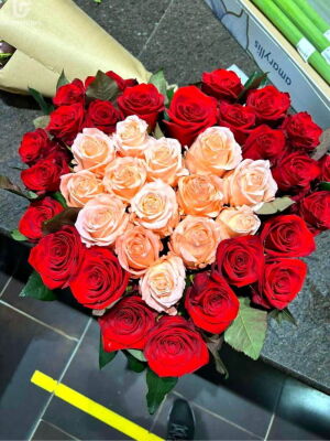 Roses in Heart Box Photo Delivery  2 Roses in Heart Box Photo Delivery Ukraine 2