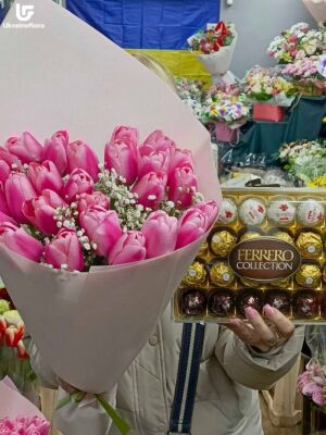 35 Pink Tulips Photo Delivery  1 35 Pink Tulips Photo Delivery Ukraine 1