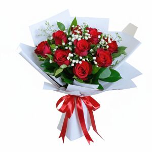 9 червоних троянд доставка в Україні 