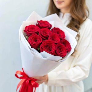 9 червоних троянд доставка в Україні фото2
