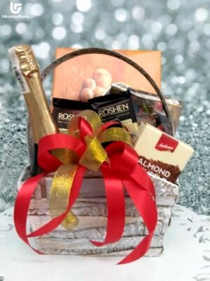 Шоколад и Сюрприз корзина фото доставки Украина 11