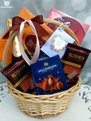 Шоколад и Сюрприз корзина фото доставки Украина 15