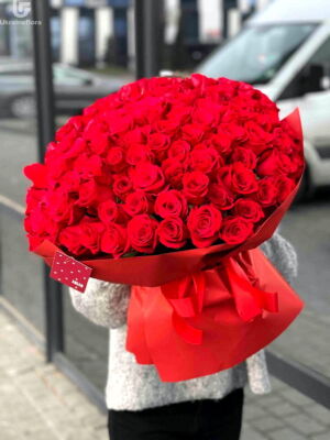 101 Red Roses Photo Delivery Ukraine 5