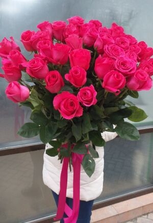 39 Рожевих Троянд Де люкс фото 2