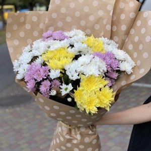 Радуга из хризантем фото 4