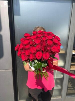 45 Червоних Троянд Фото Доставки Україна 3