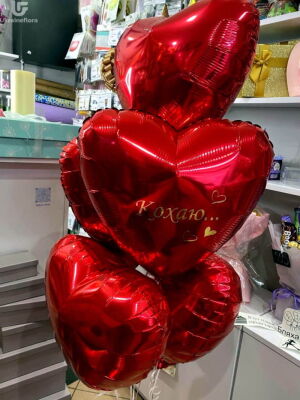 Red Heart Balloon Photo Delivery Ukraine 2