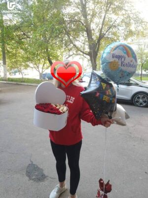 3 Шара С Днем Рождения фото доставки Украина 2