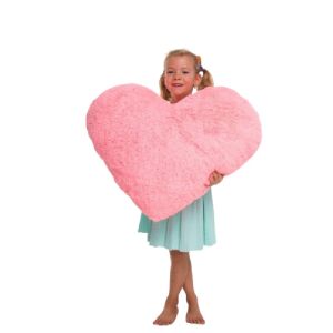 Plushy Heart Pink Large Pillow Photo