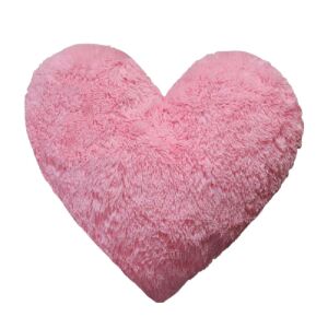Plushy Heart Pink Small Pillow photo