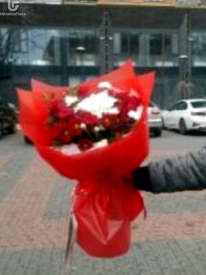 Червоний та Білий букет фото доставки Україна 19