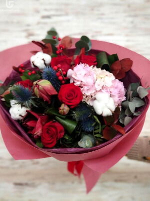 Червоний та Білий букет фото доставки Україна 20