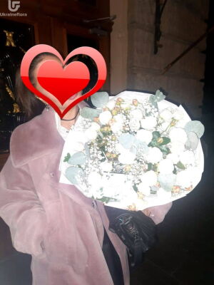 Белый букет фото доставки Украина 5