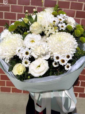 Белый букет фото доставки Украина 6