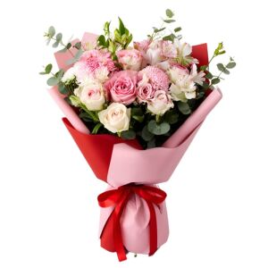 Розовый и Белый Букет фото