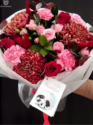 Красный и Розовый фото доставки Украина 16
