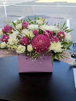 Розовая Корзинка фото доставки Украина 2