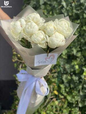 9 Peony Bouquet Delivery Photo Ukraine 2