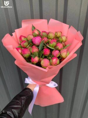 21 Peony Bouquet Delivery Photo Ukraine 2