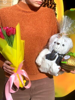 9 Тюльпанів фото доставки Україна 2